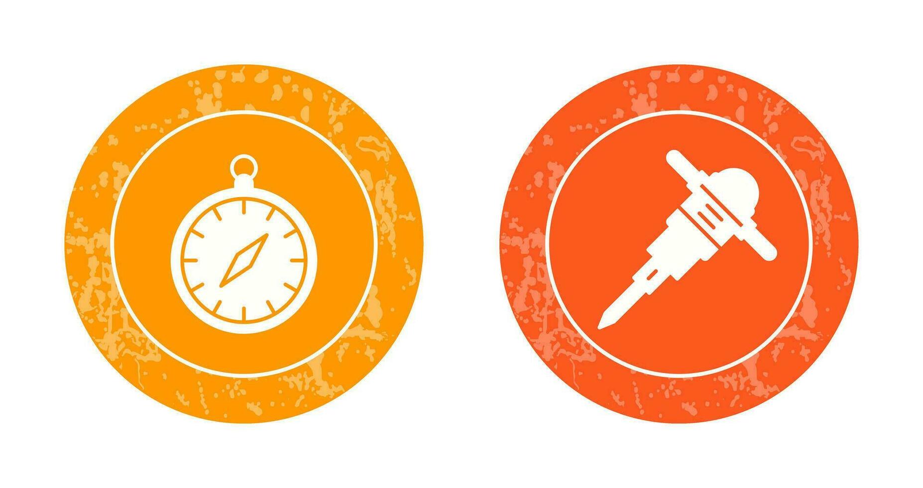 Compass and Drilling Icon vector