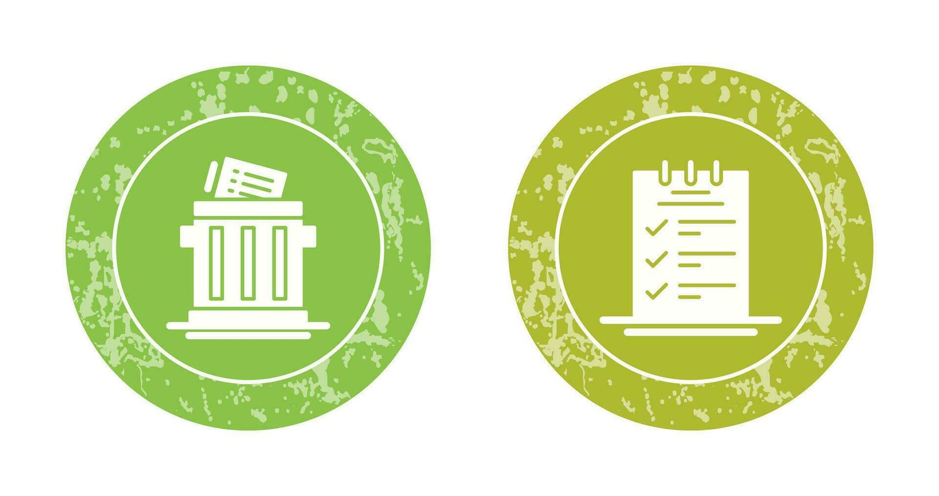 Trash List and Booking CheckList Icon vector