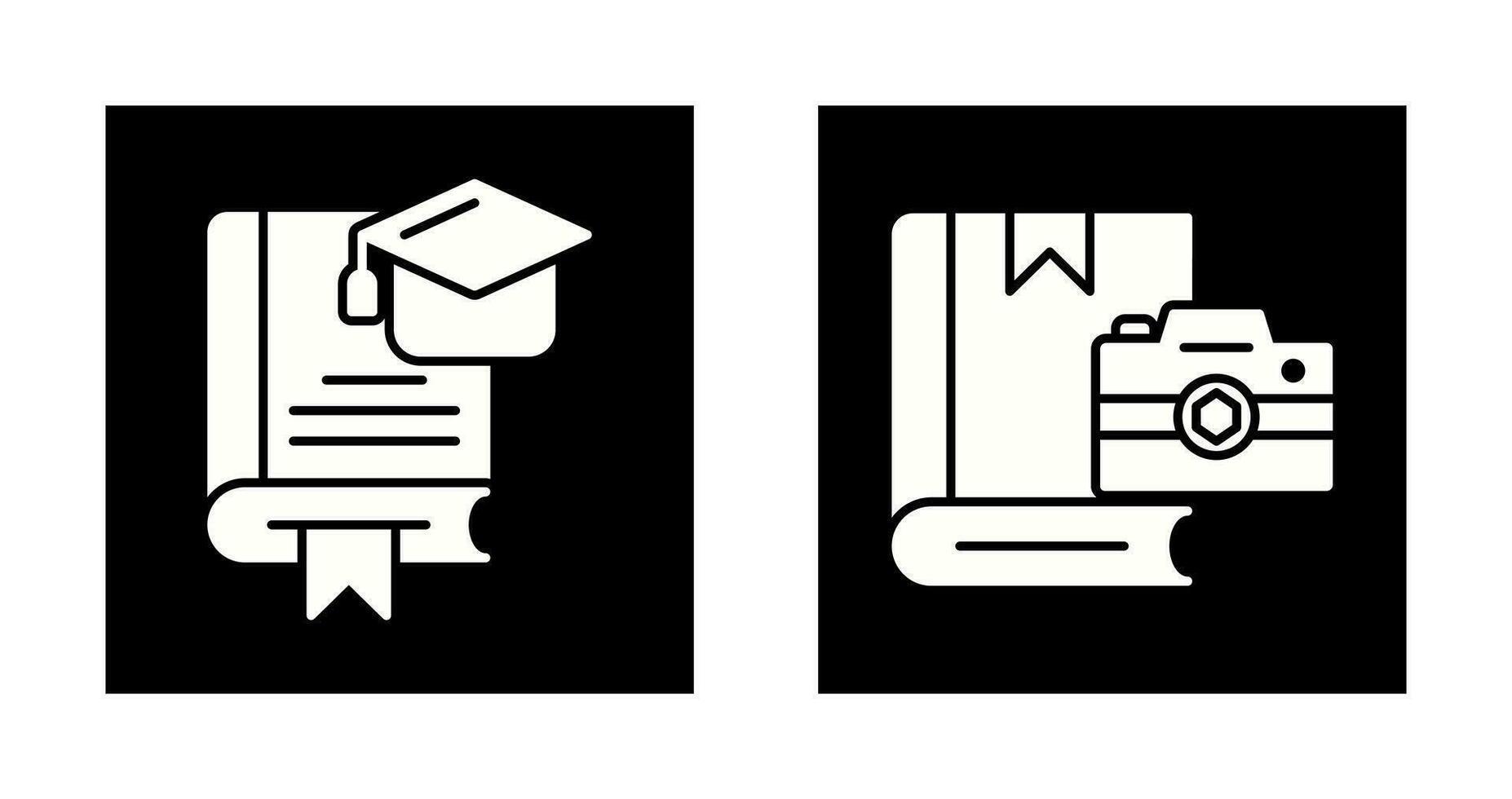 Graduation and Photography Icon vector