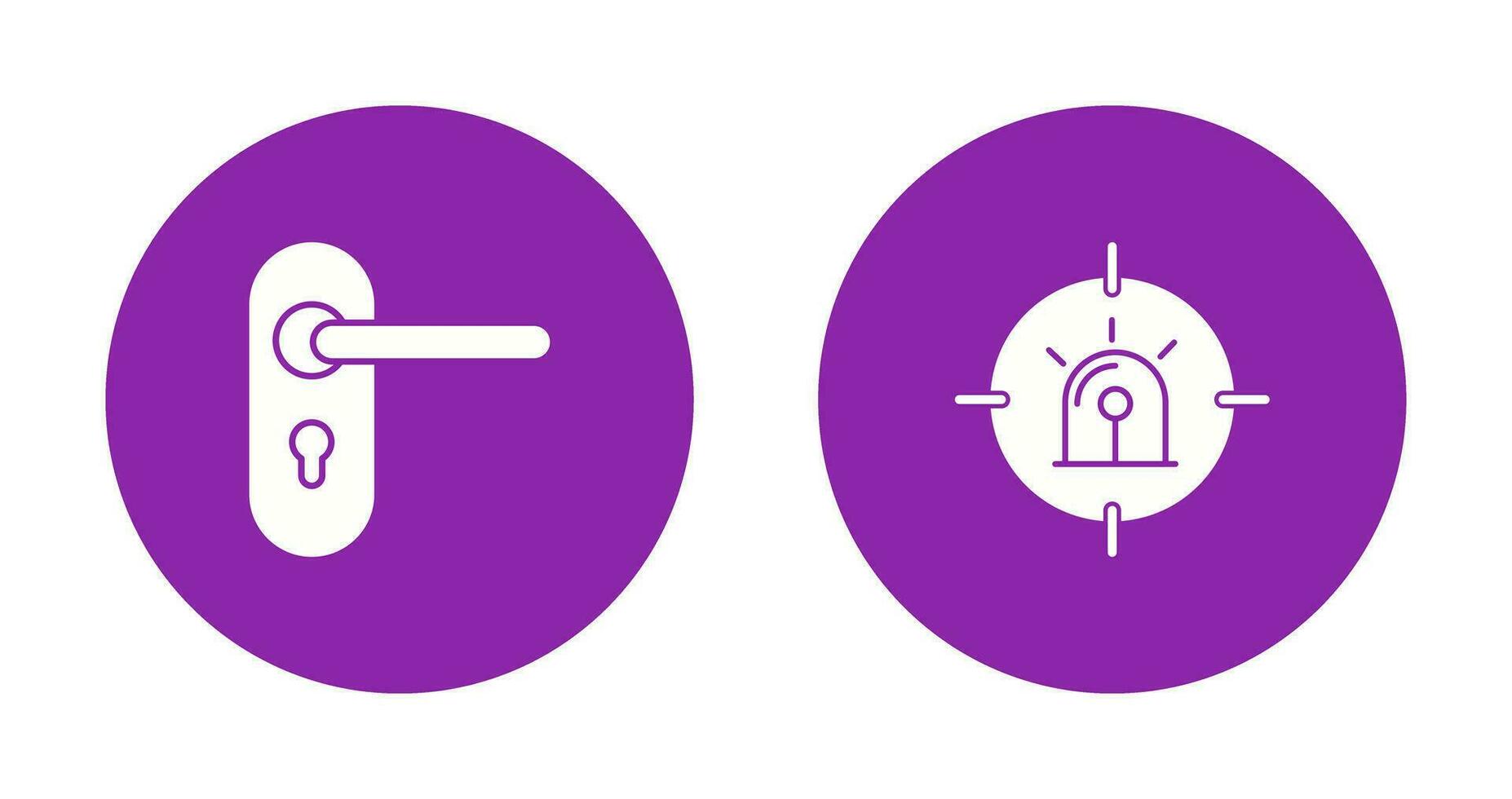 Alert and Door Lock Icon vector