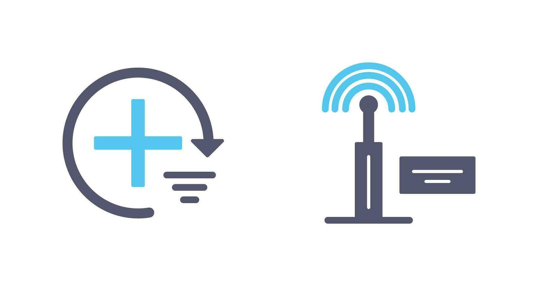 Add and Signal Icon vector