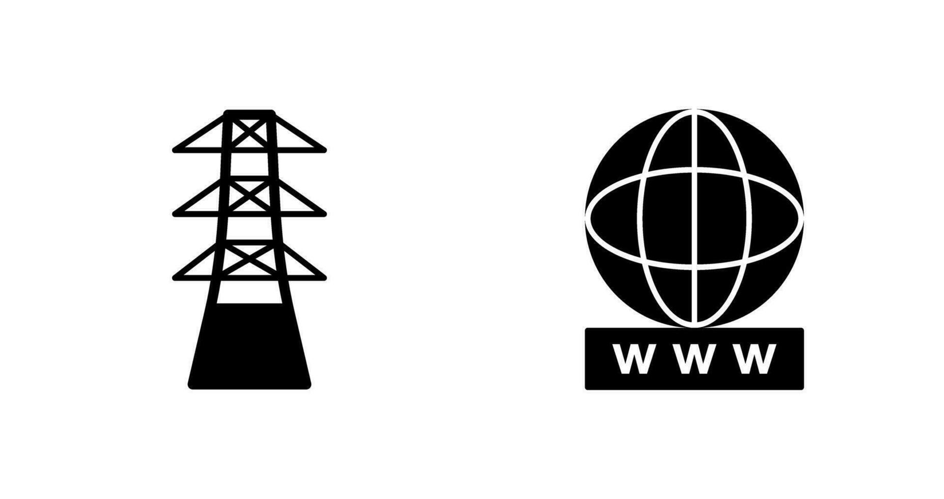 tower and world wide web Icon vector