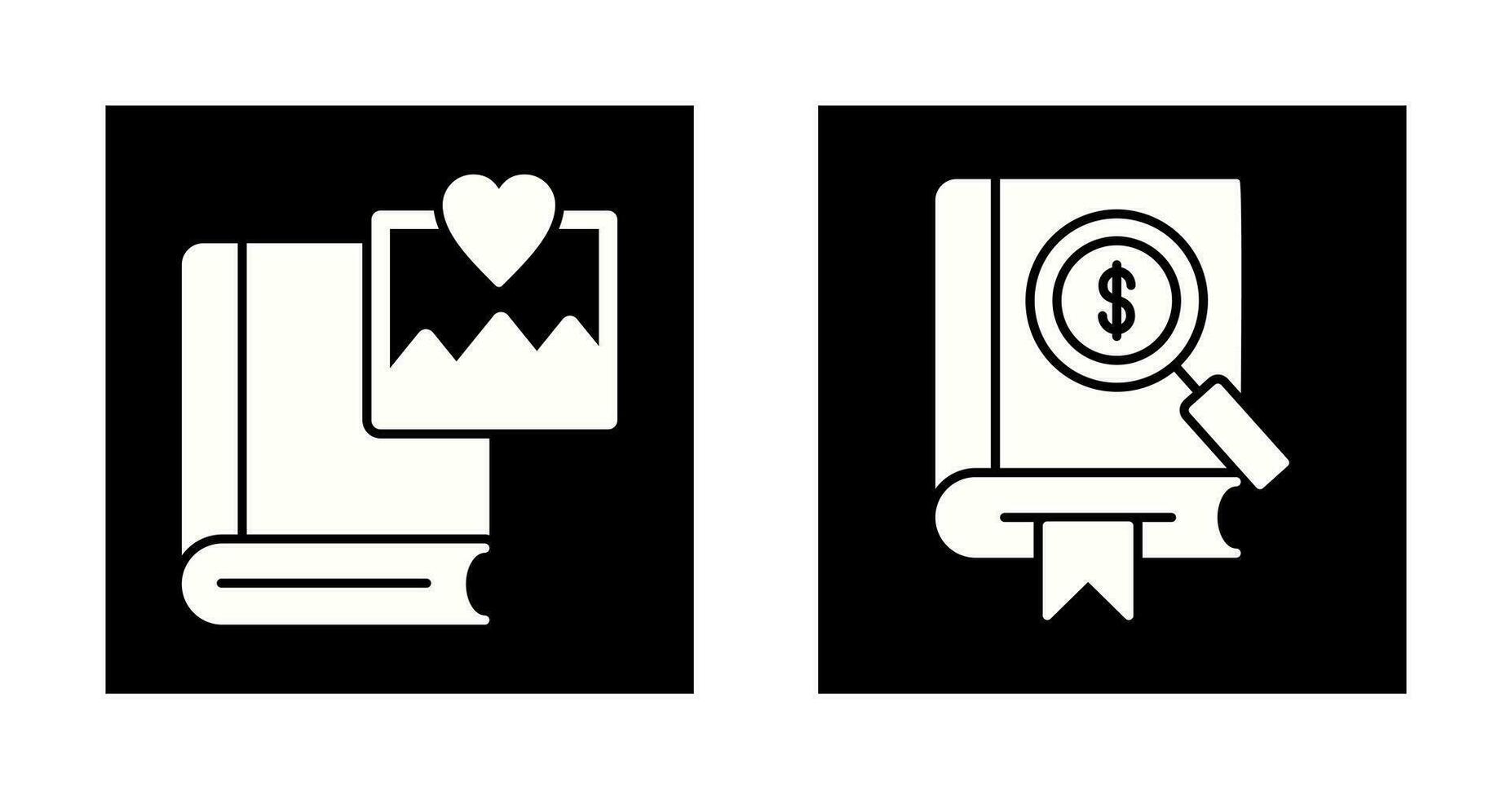 Pictures and Search Icon vector