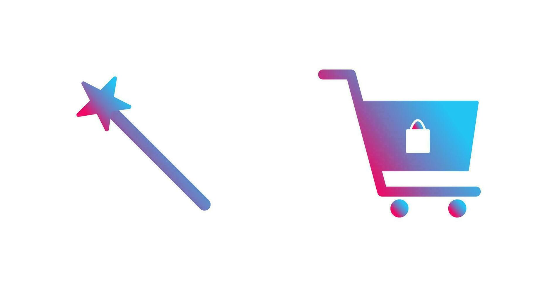 magic and shopping  Icon vector