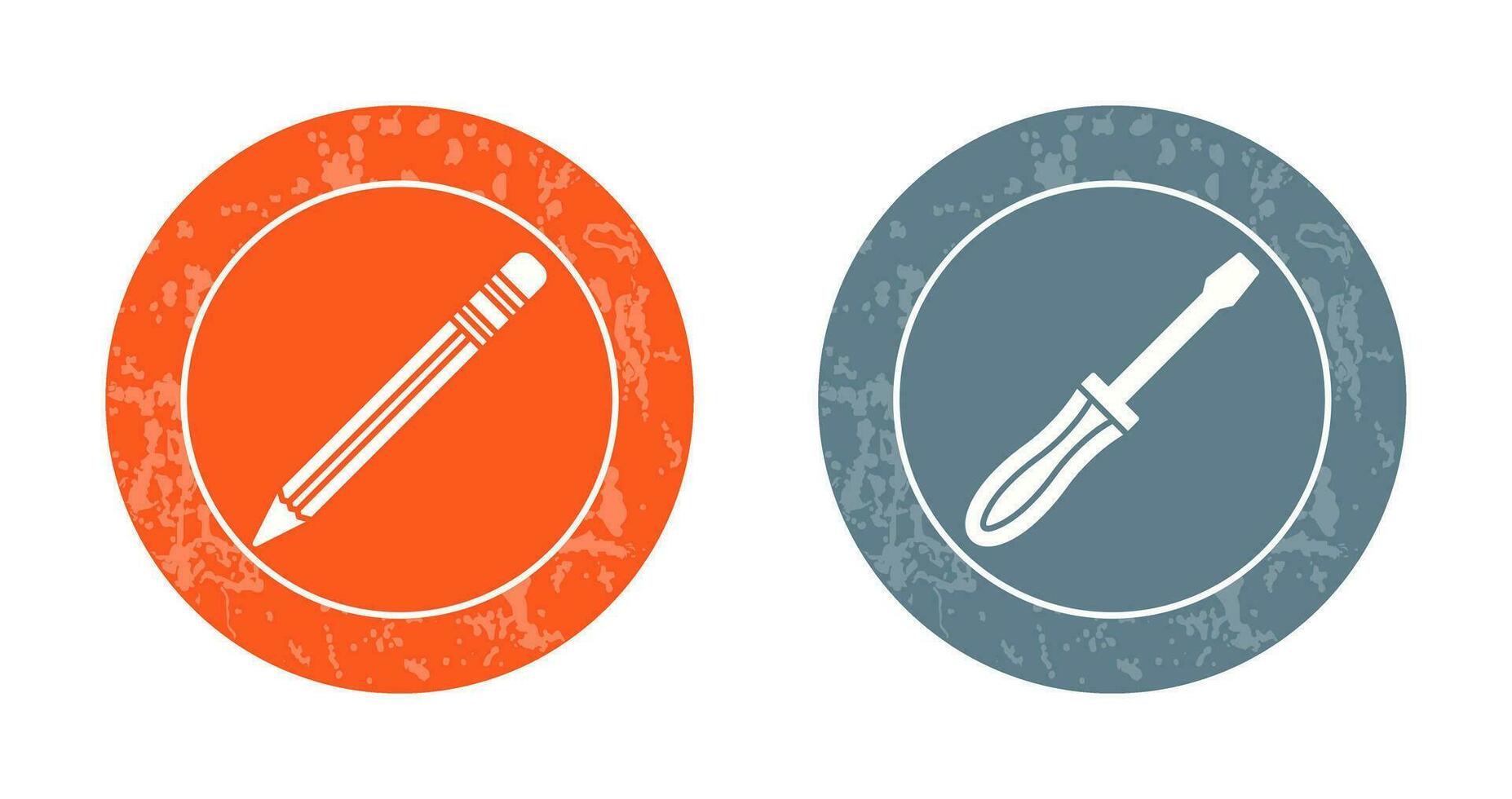 Pencil and Screwdriver Icon vector