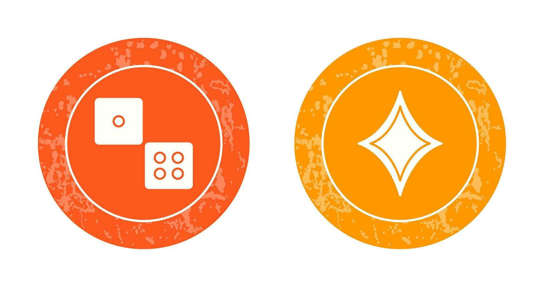 dice and diamond and  Icon vector