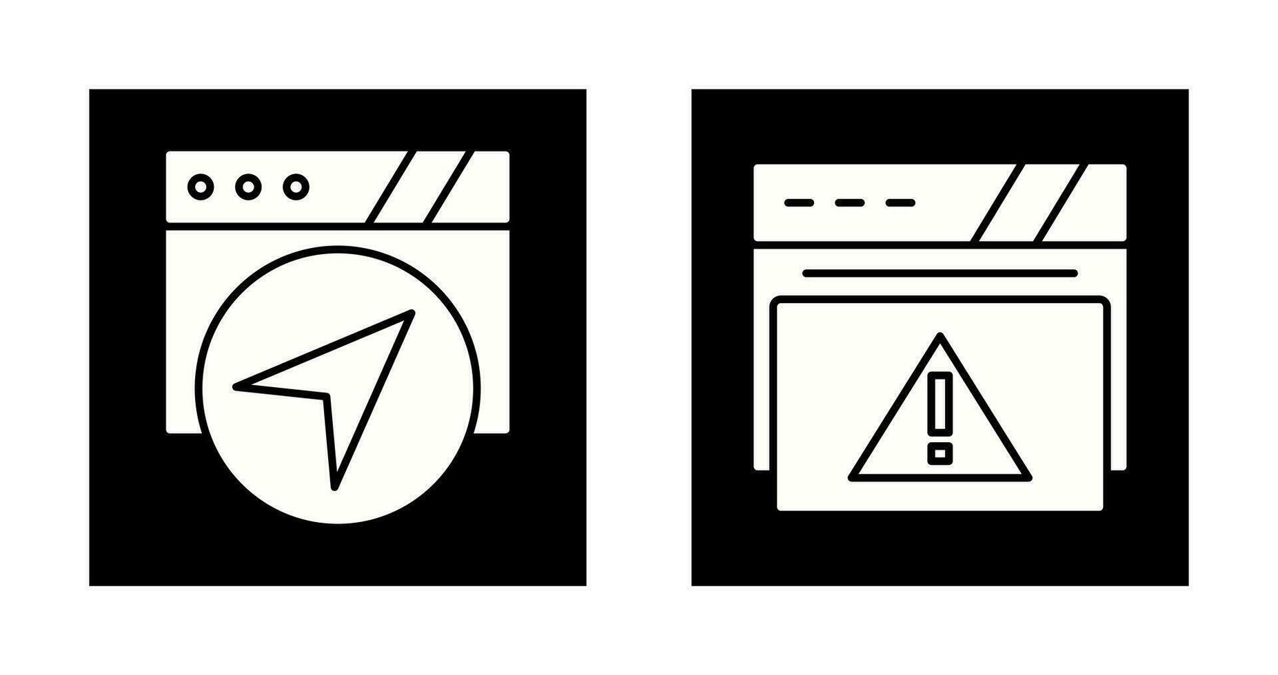 Navigation and Alert Icon vector