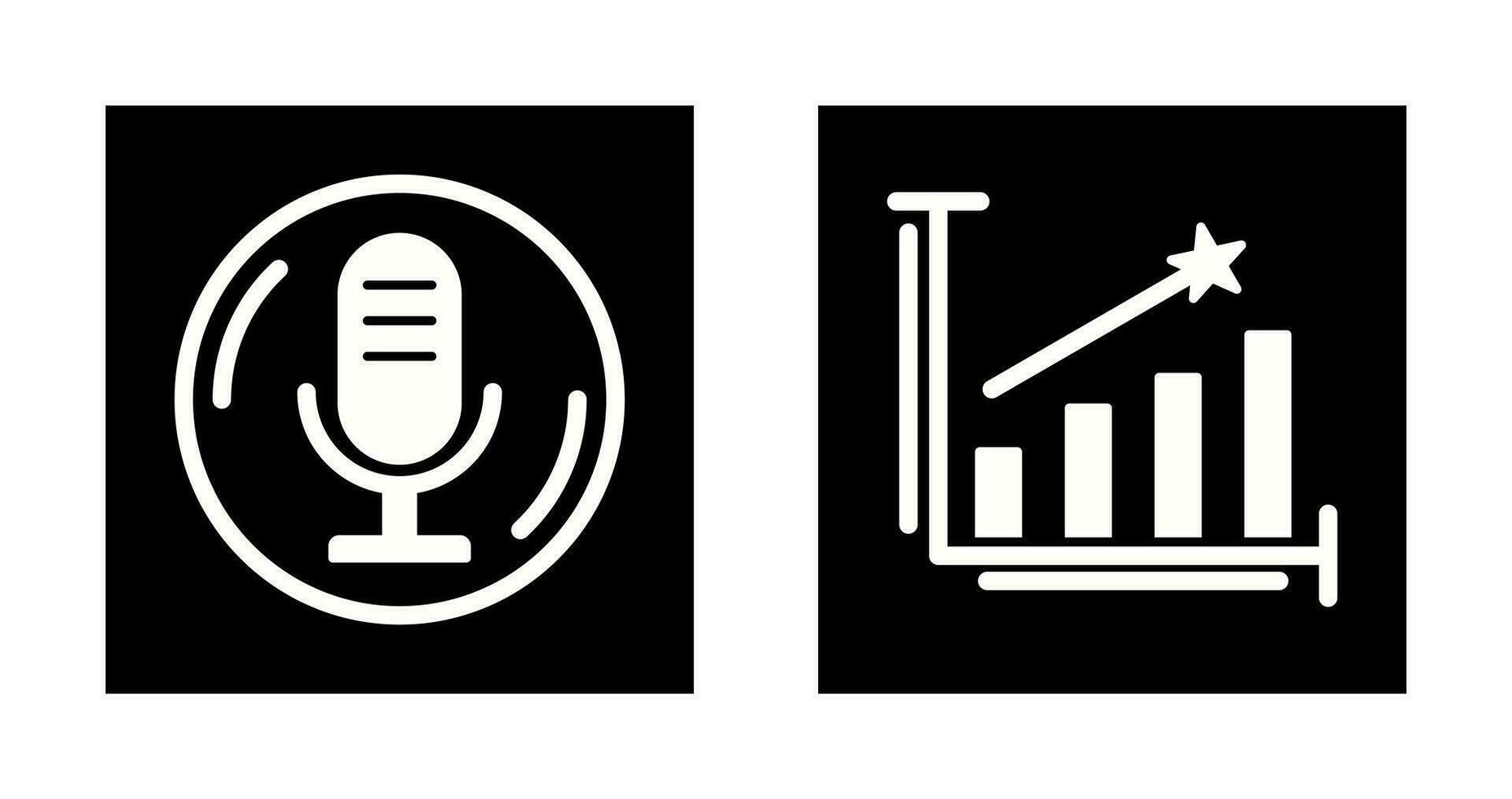 Microphone and Line Bars Icon vector