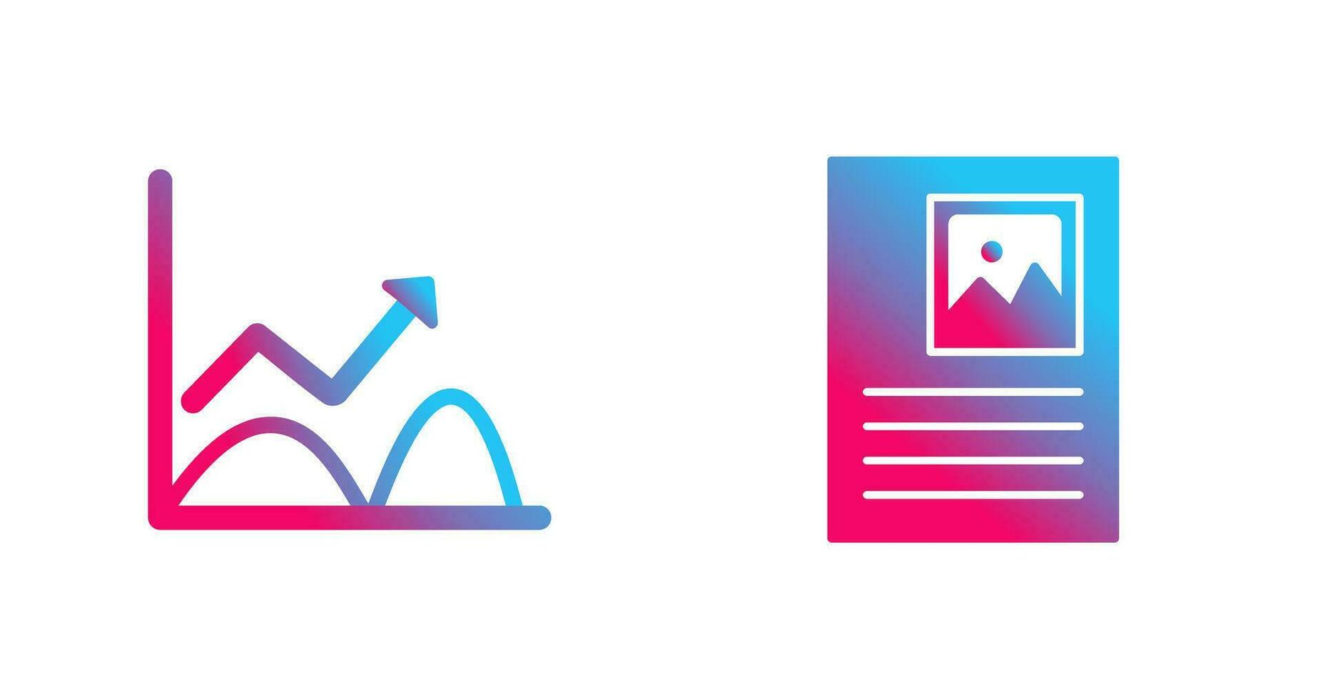 trend in graph and picture attachemnet  Icon vector
