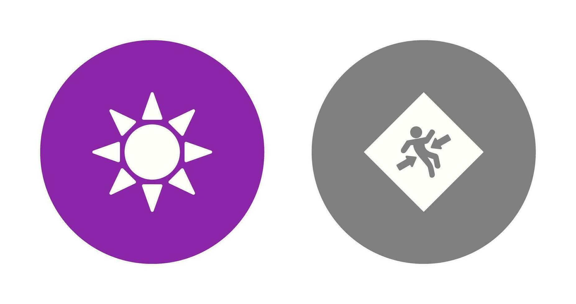 UV radiation and crush zone  Icon vector