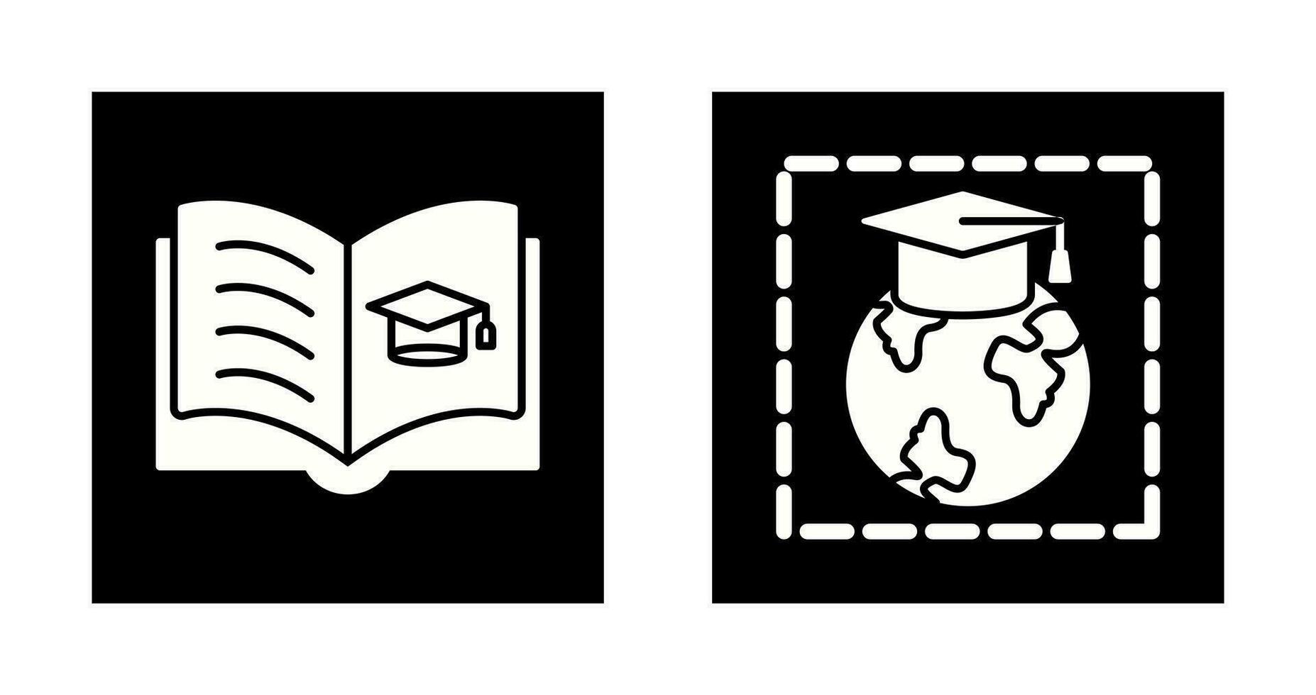 Open Book and Earth Icon vector
