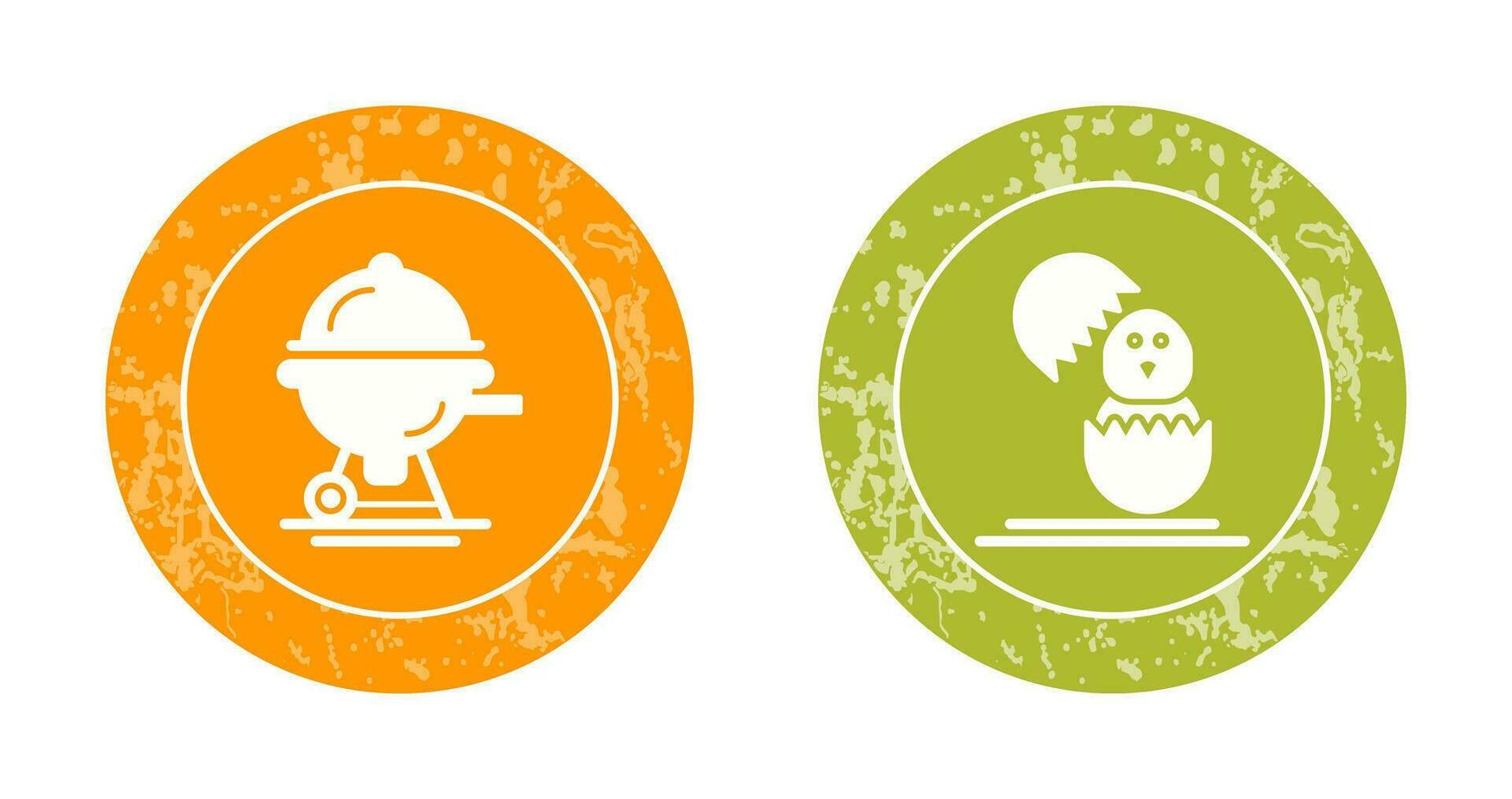 Barbecue and Chick Icon vector