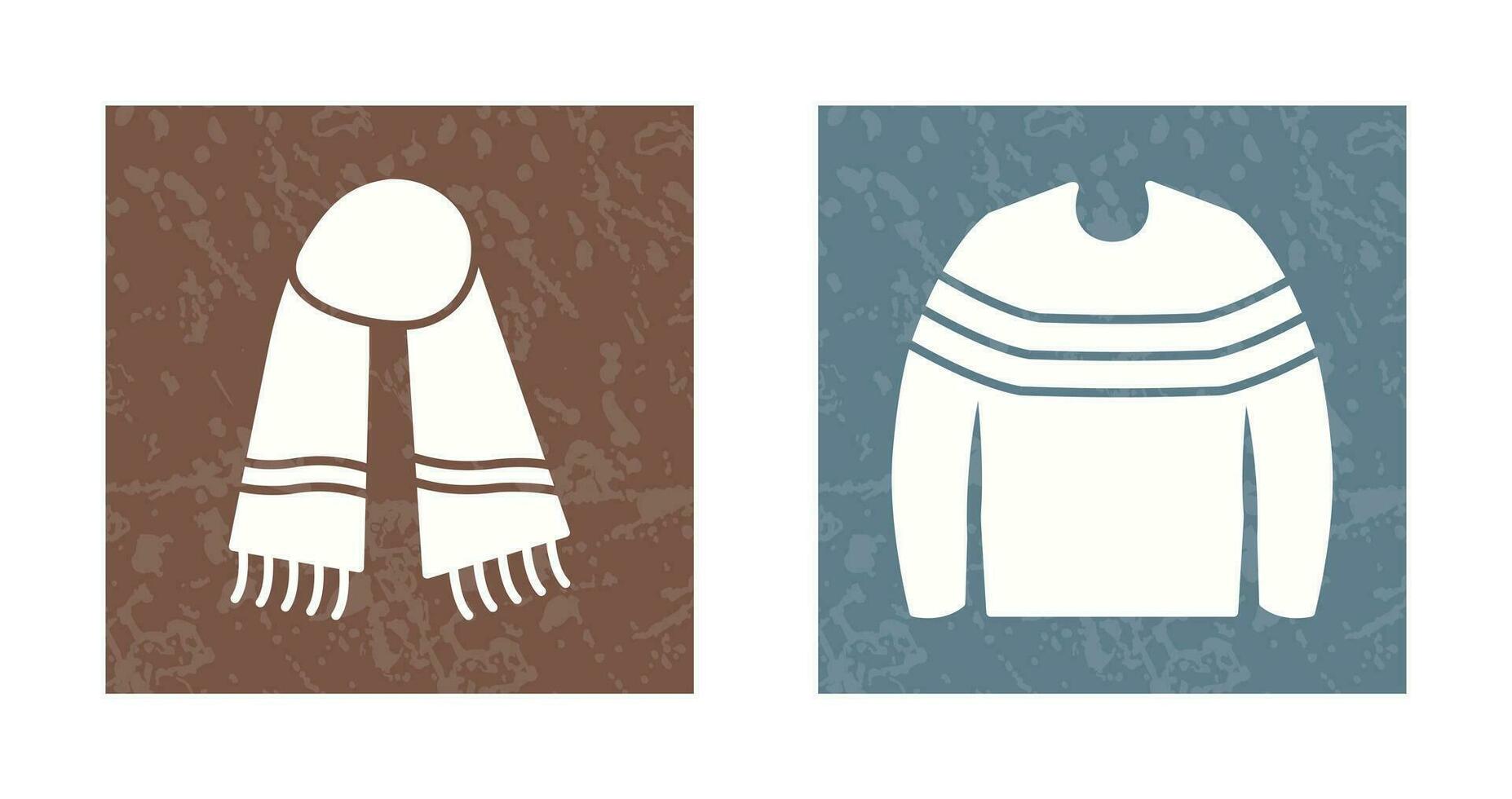 Warm Scarf and garments Icon vector