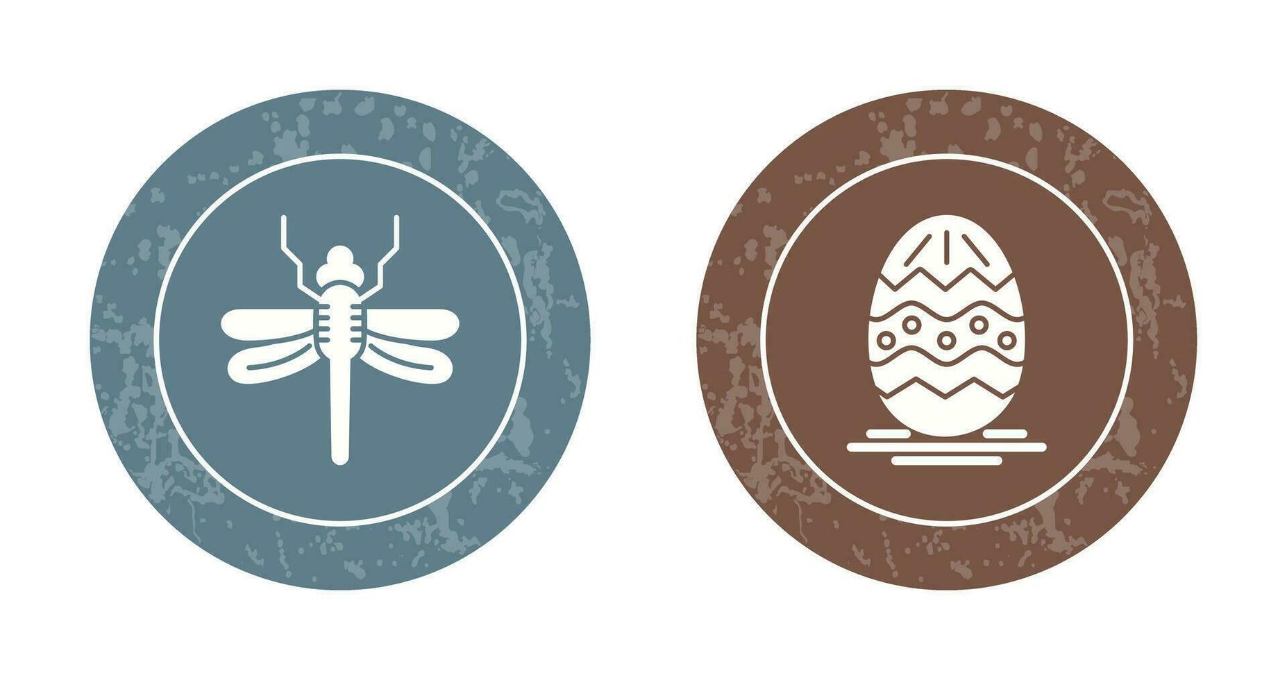 Dragonfly and Easter  Icon vector