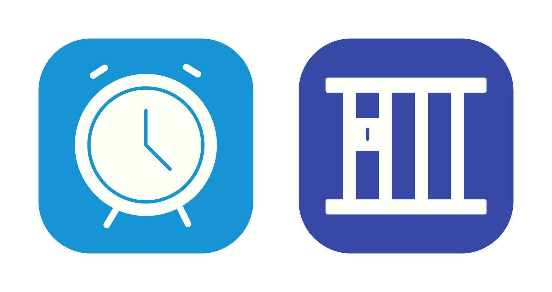 Alarm Clock and Jail Icon vector