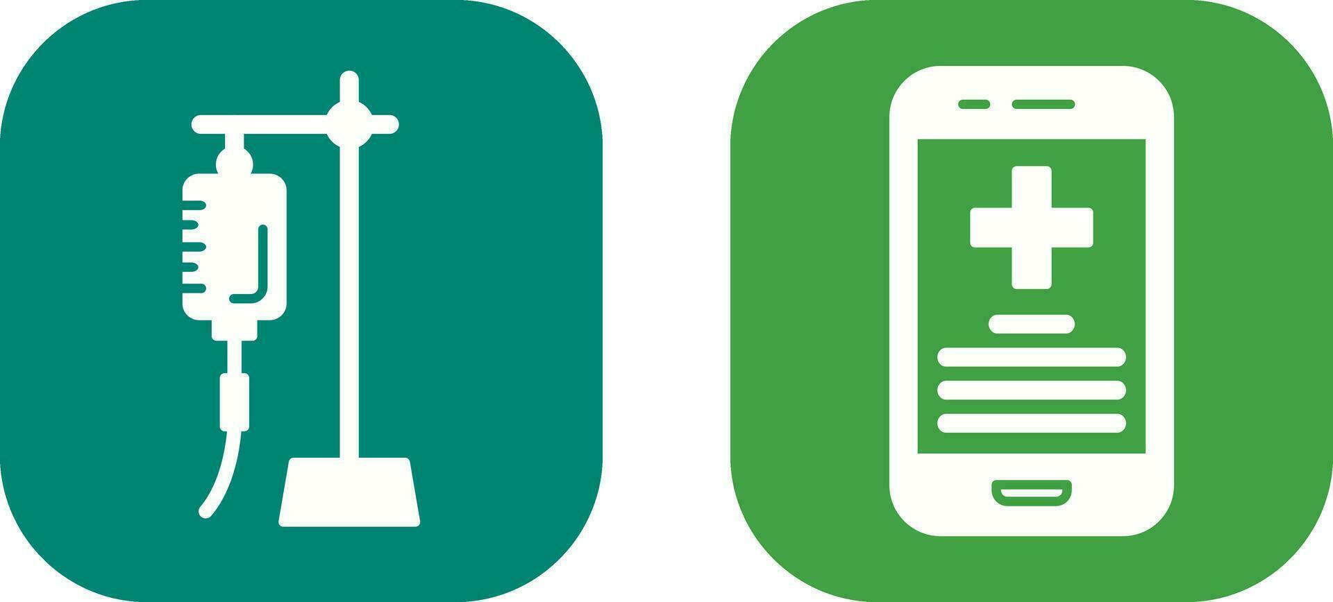 Saline and Smartphone Icon vector