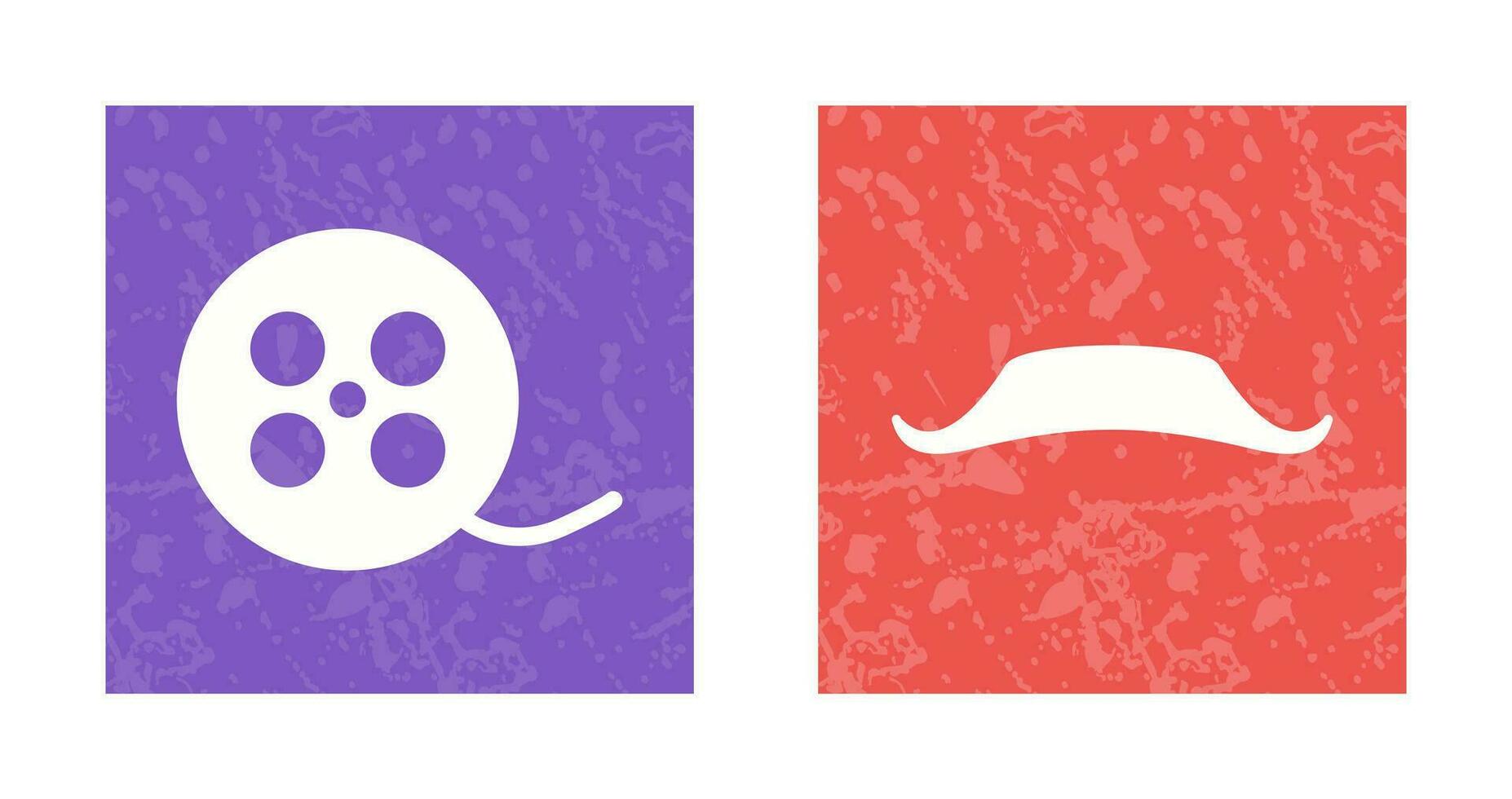 Reel and Moustache Icon vector