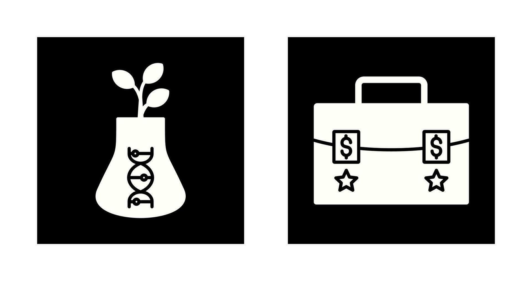 Biology and Briefcase Icon vector