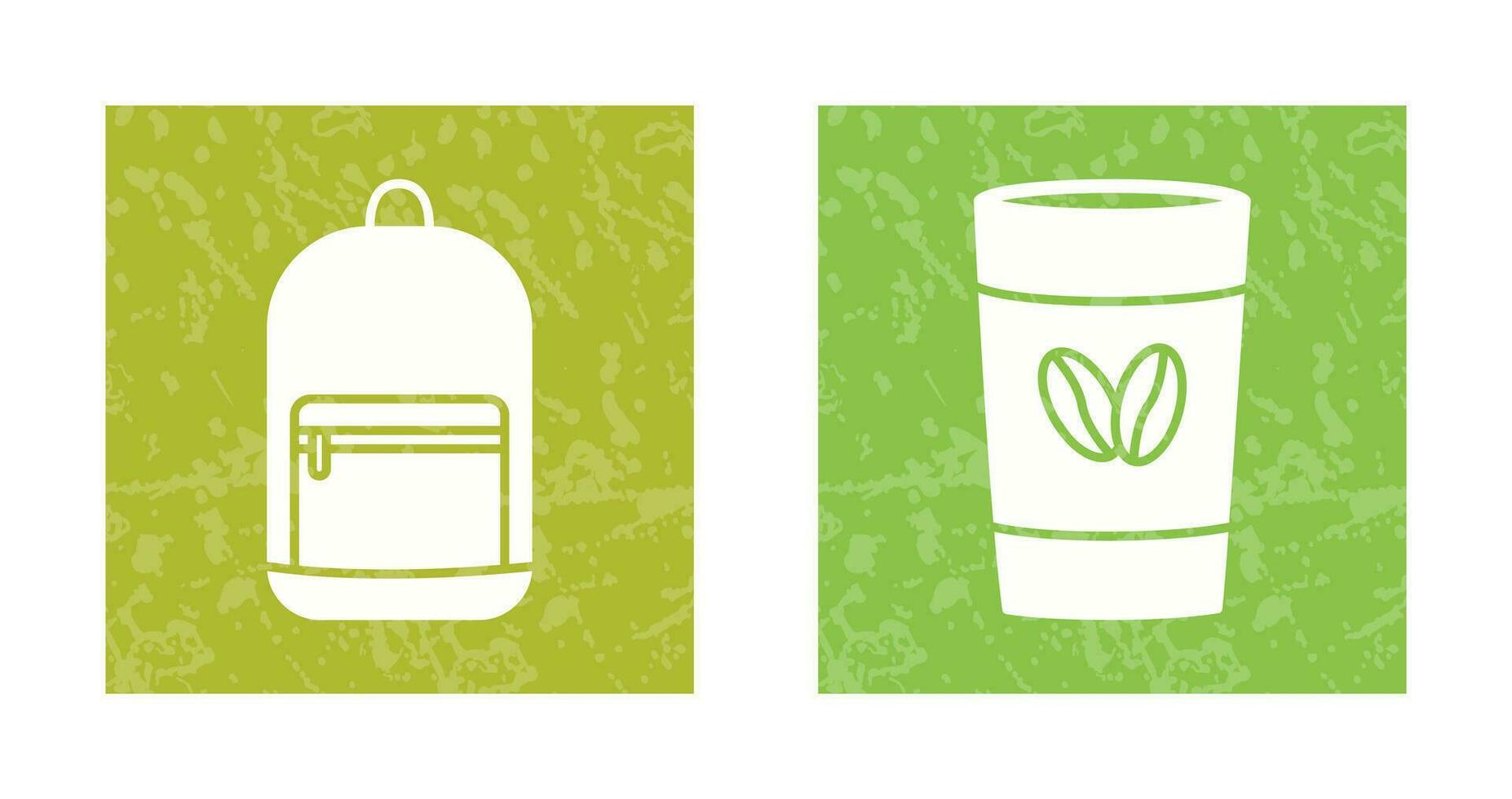 Backpack and Coffee Icon vector