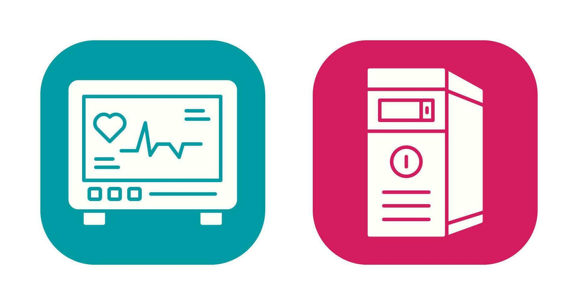 Cardiogram and Cpu Icon vector