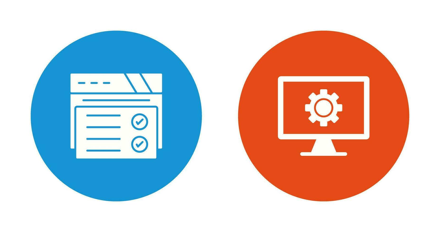 Web Browser and Monitor Screen Icon vector
