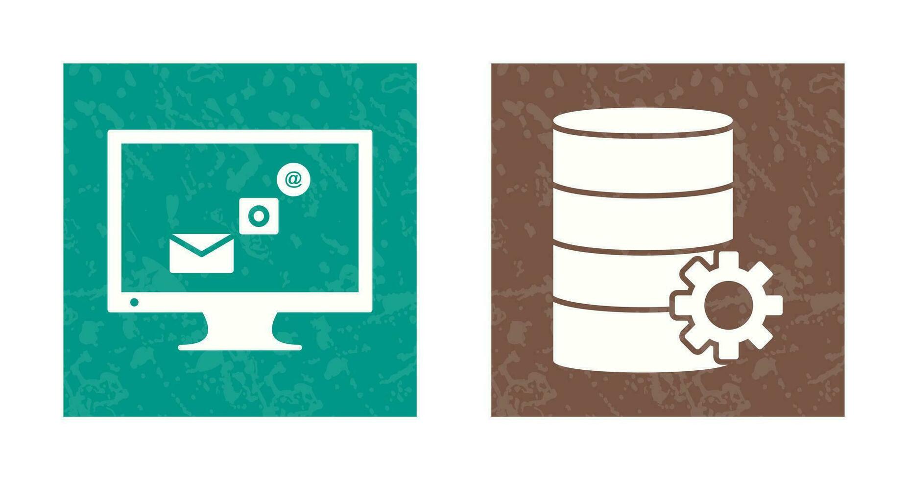 digital marketing and database management Icon vector