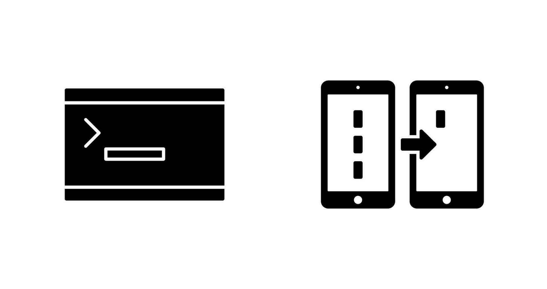 console and data transfer Icon vector