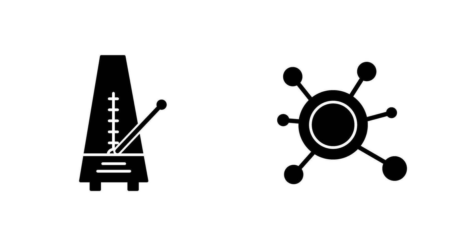 Metronome and Molecule Icon vector