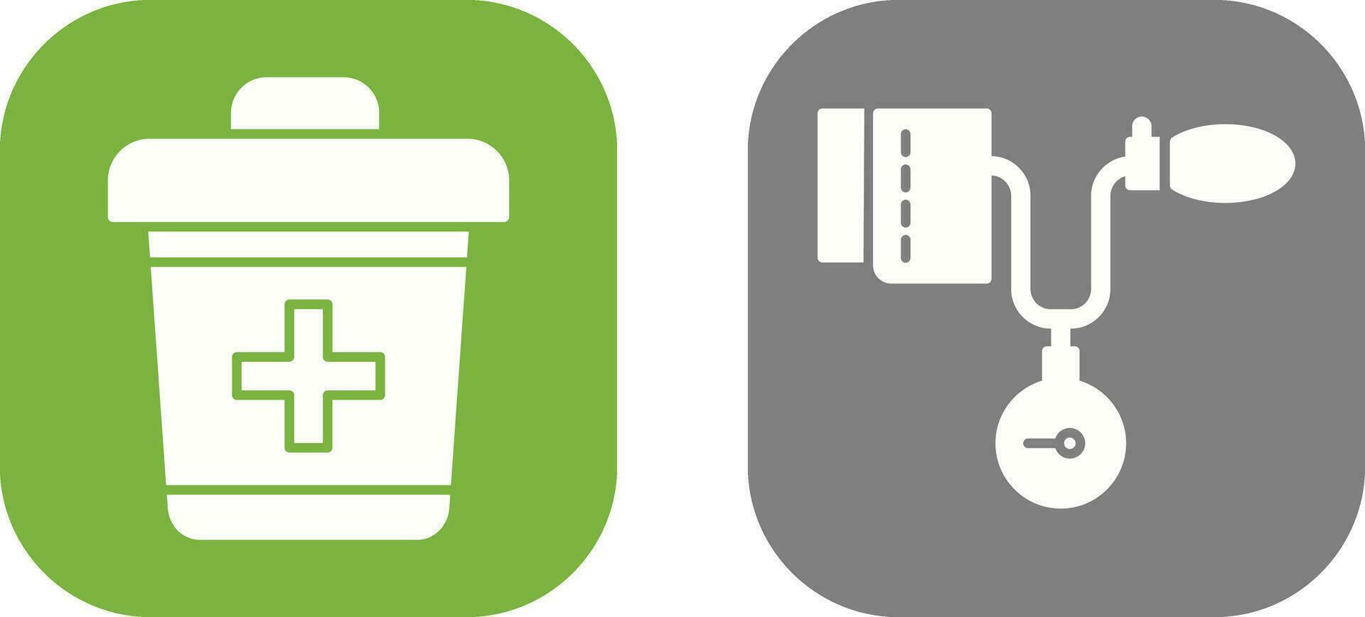 Dustbin and Blood Icon vector