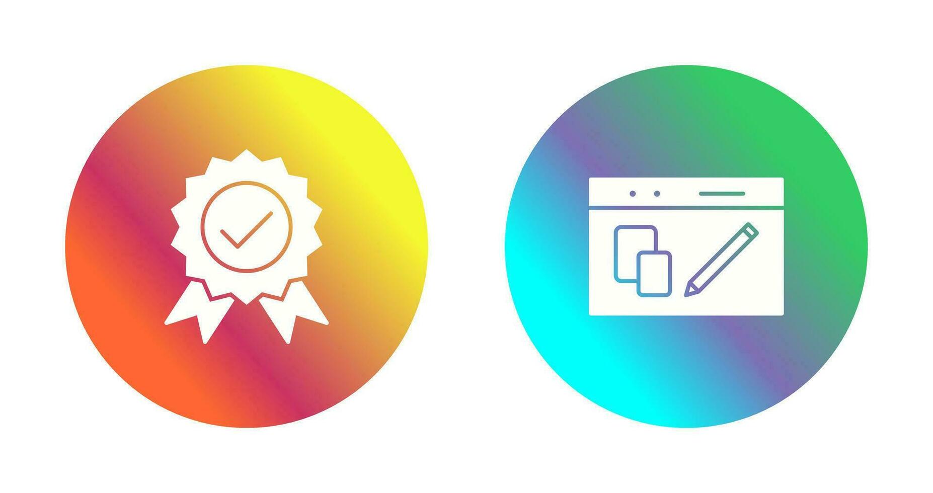 quality control and website design Icon vector