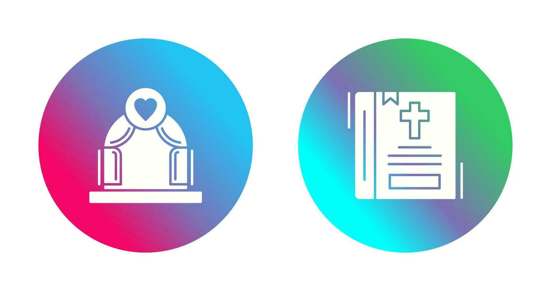 Arch and Bible  Icon vector