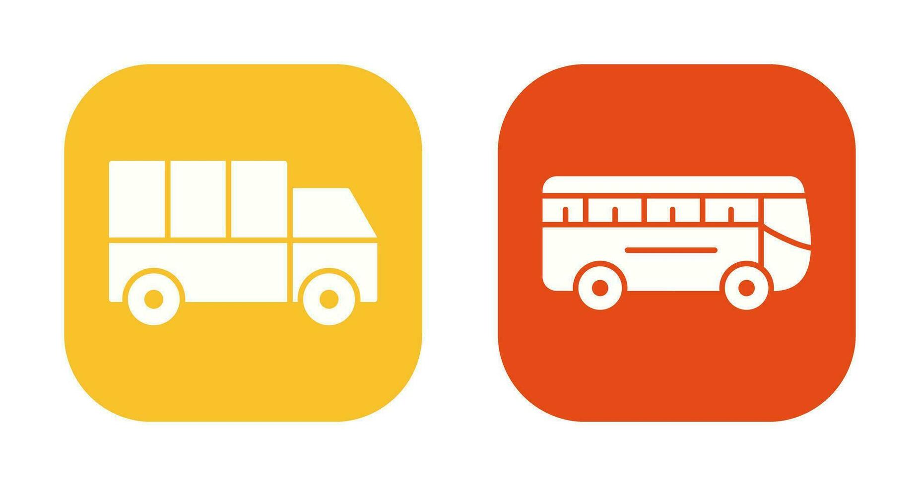 Truck and Bus Icon vector