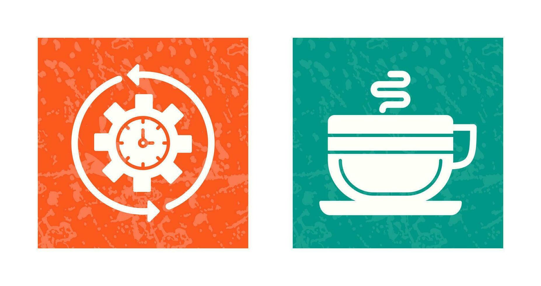 café y girar icono vector