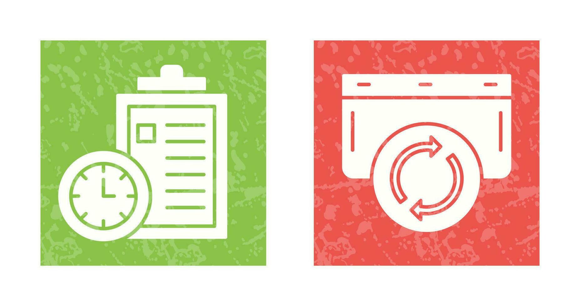 Time Management and Refresh Icon vector