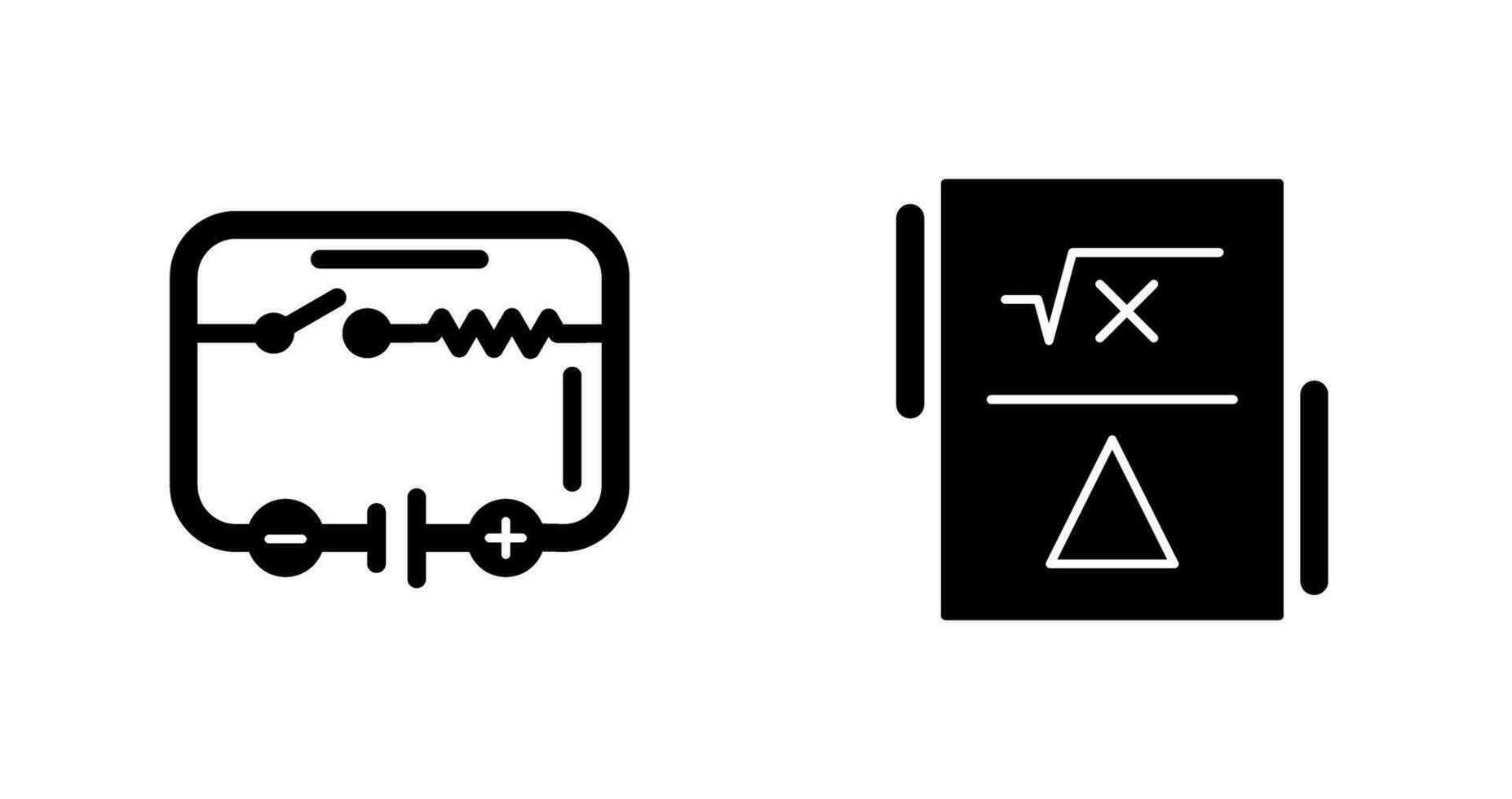 Electrical Circuit and Formula Icon vector