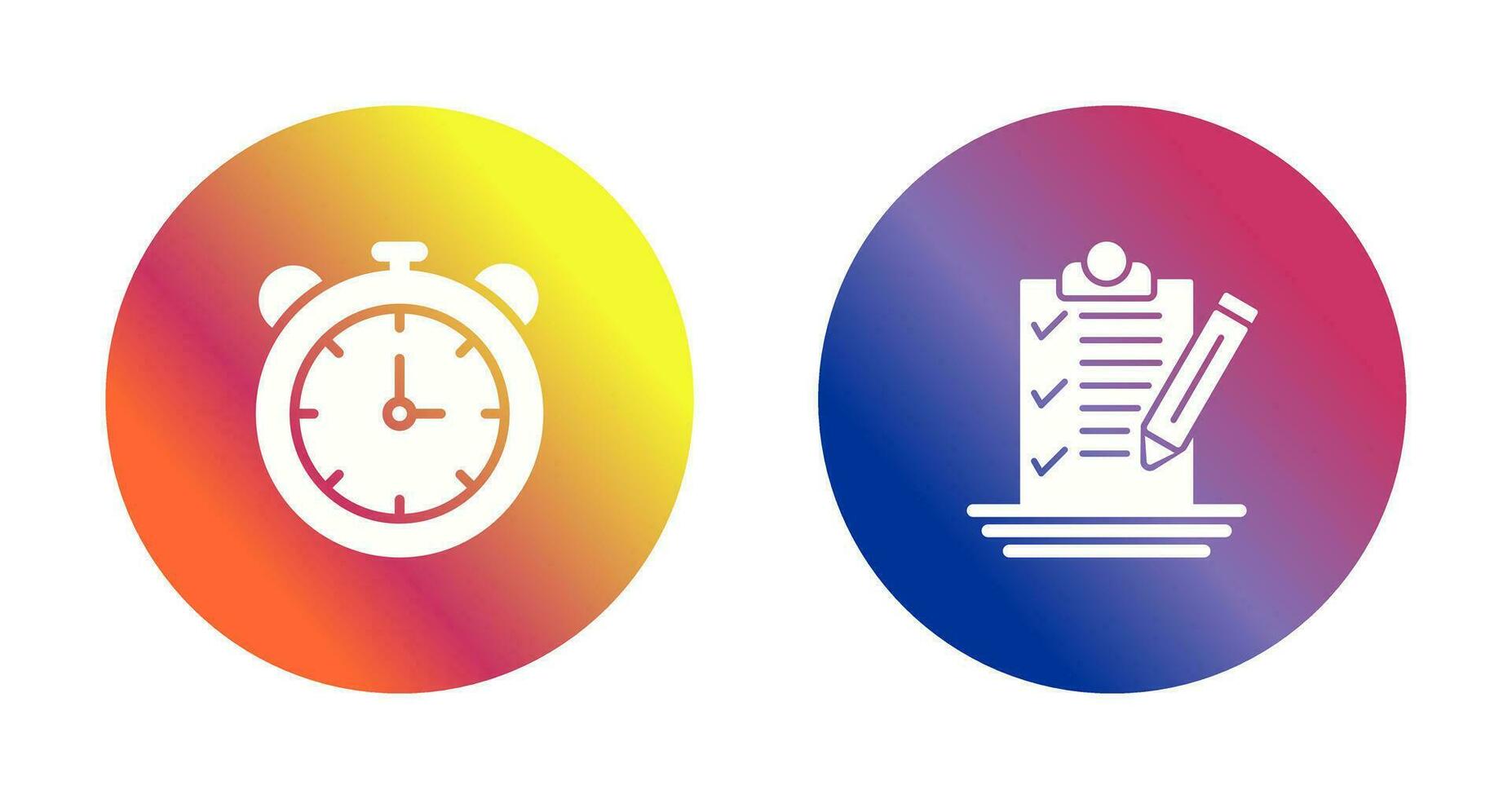 Stopwatch and Check List Icon vector