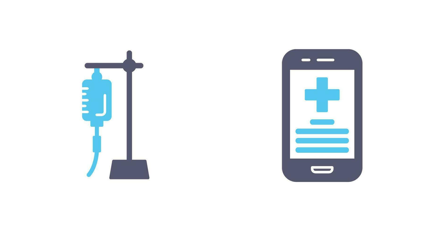 Saline and Smartphone Icon vector
