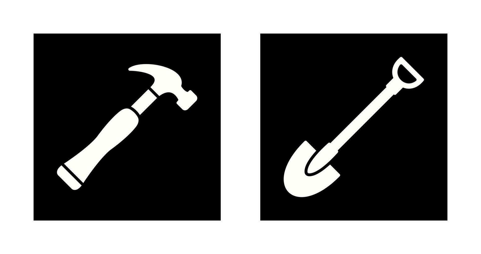 Shovel and Nail Icon vector