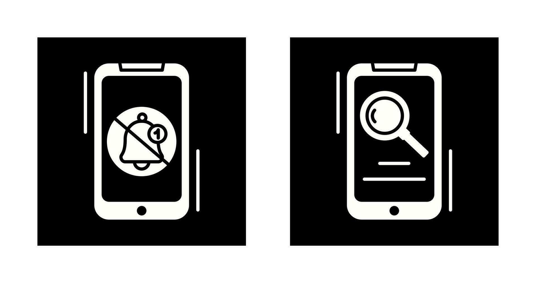 Silent and Search Icon vector