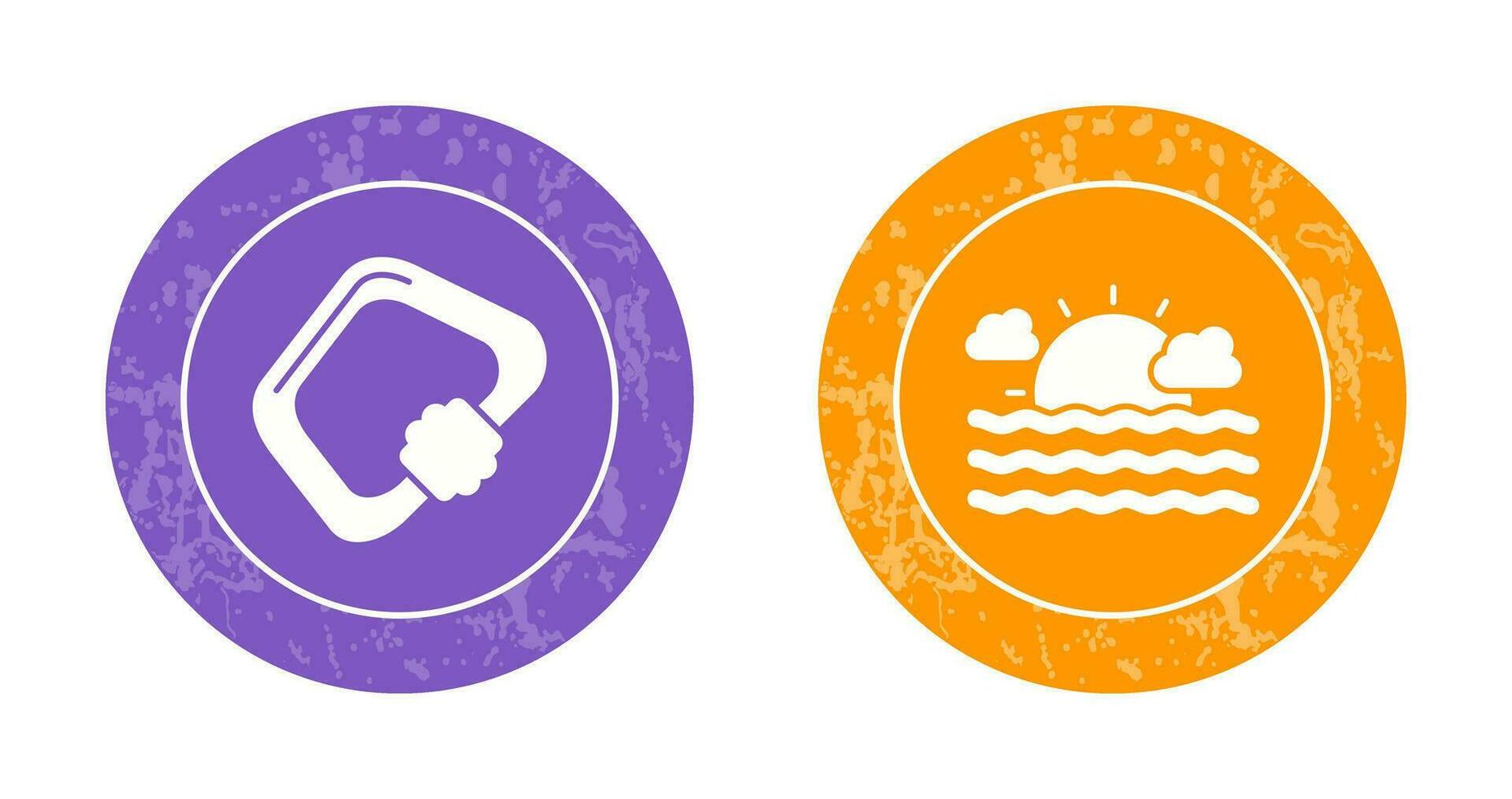 Carabiner and Sea Icon vector