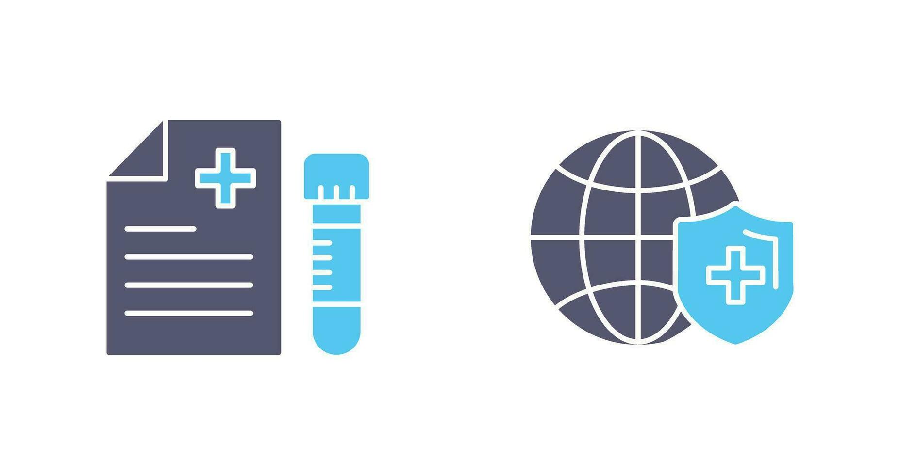 Blood Test and global Icon vector