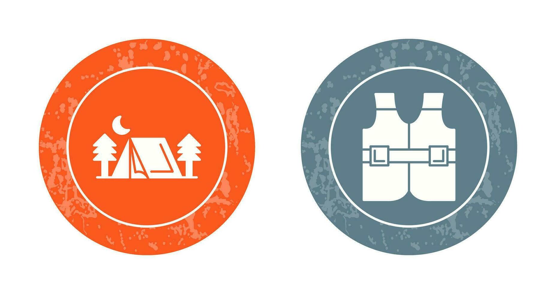 Tent and Life  Icon vector