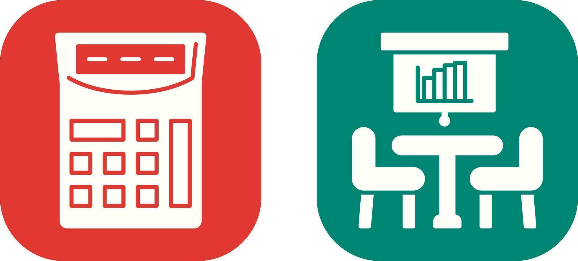 Calculator and meeting Icon vector