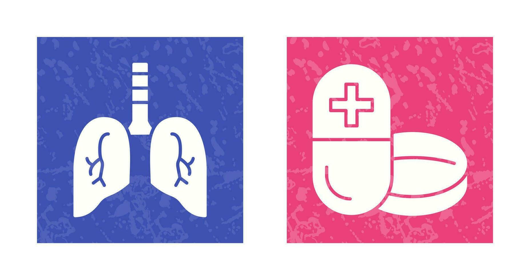 Lung and Medicine Icon vector