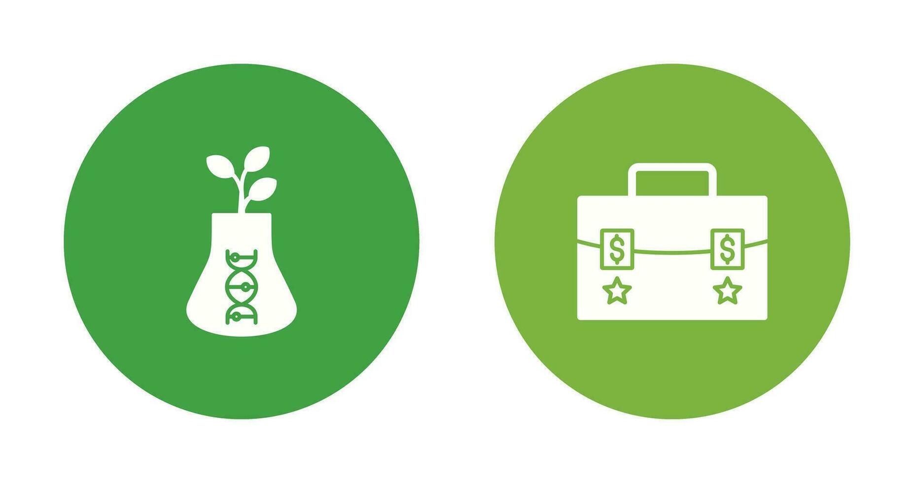 Biology and Briefcase Icon vector