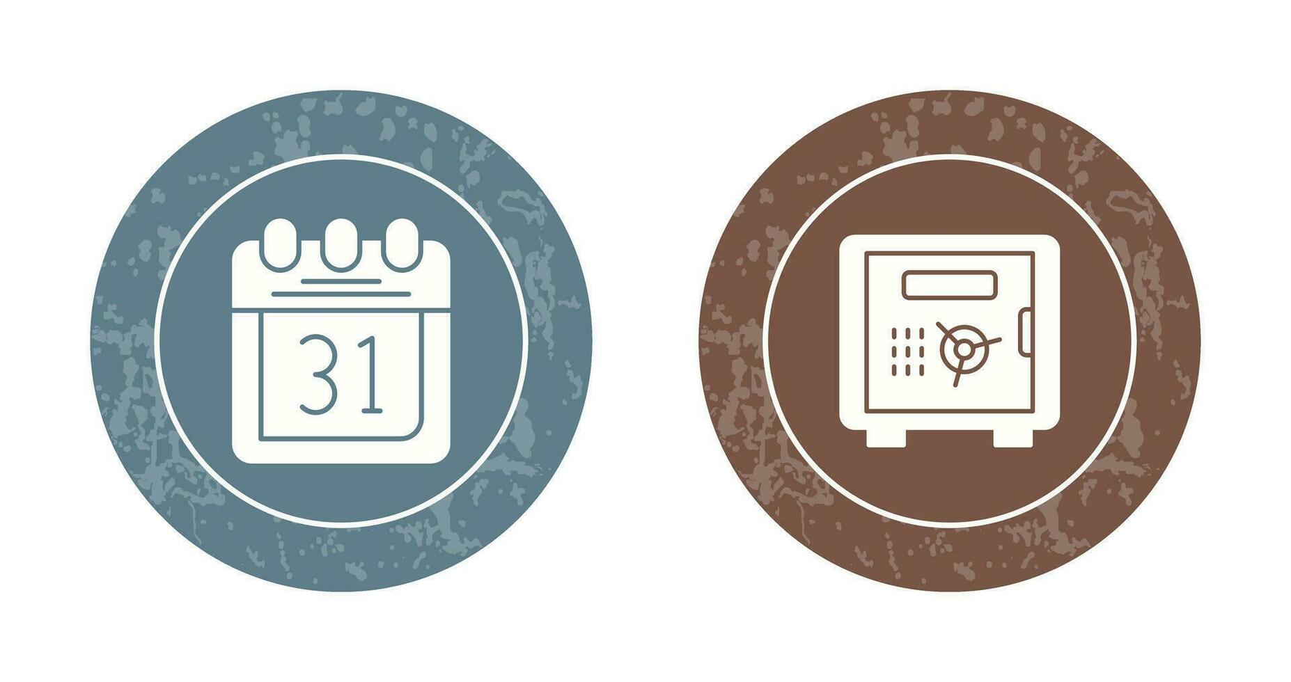Calendar and Safe Box Icon vector