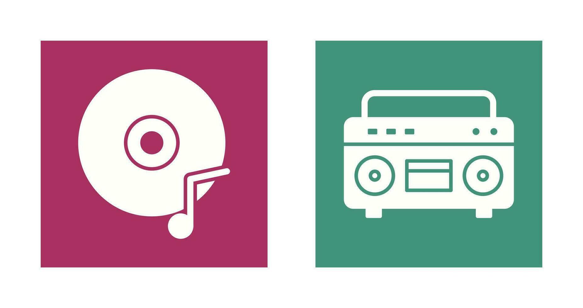 Music CD and Casette Icon vector