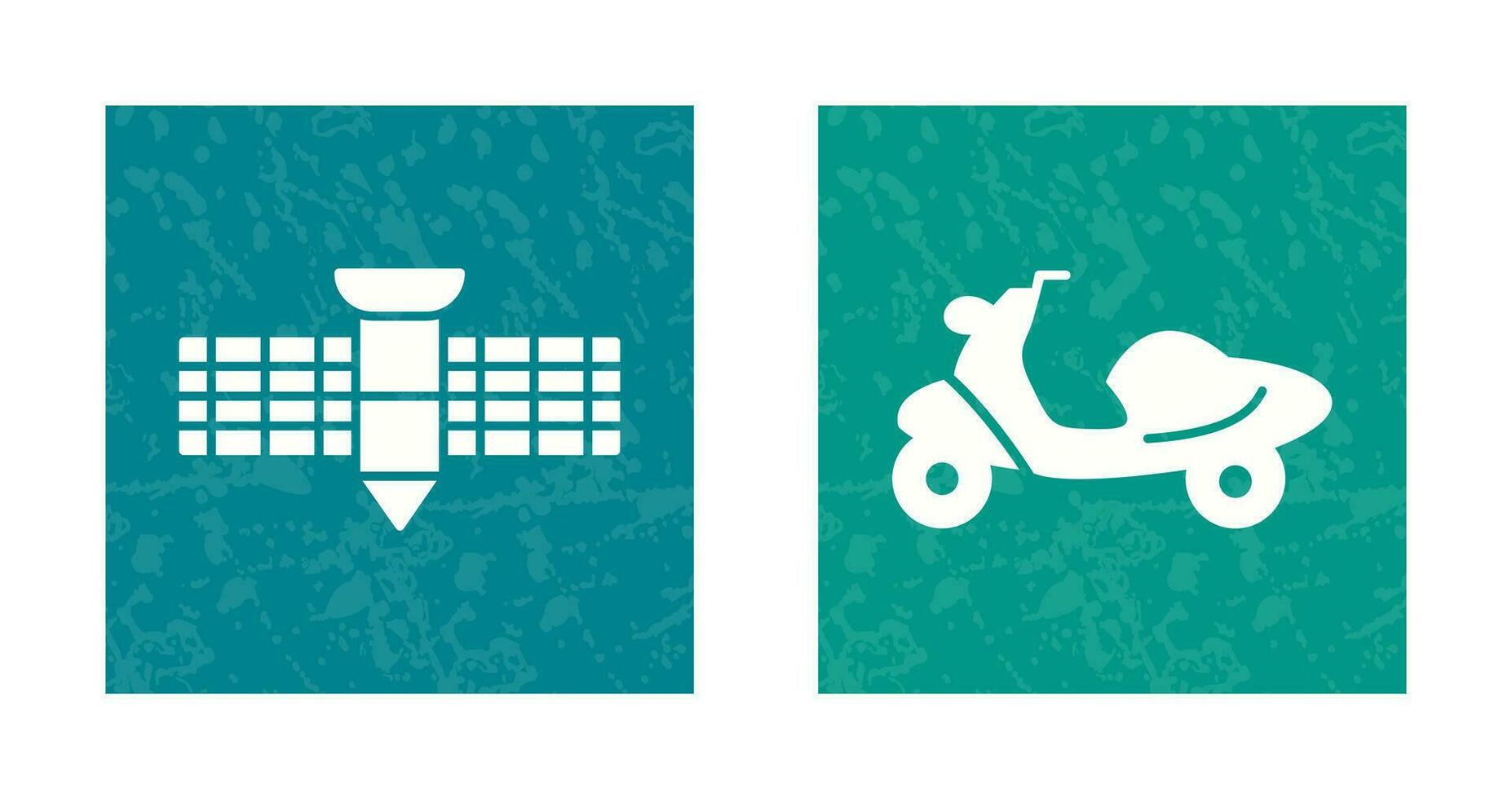 Scooter and Satellite Icon vector