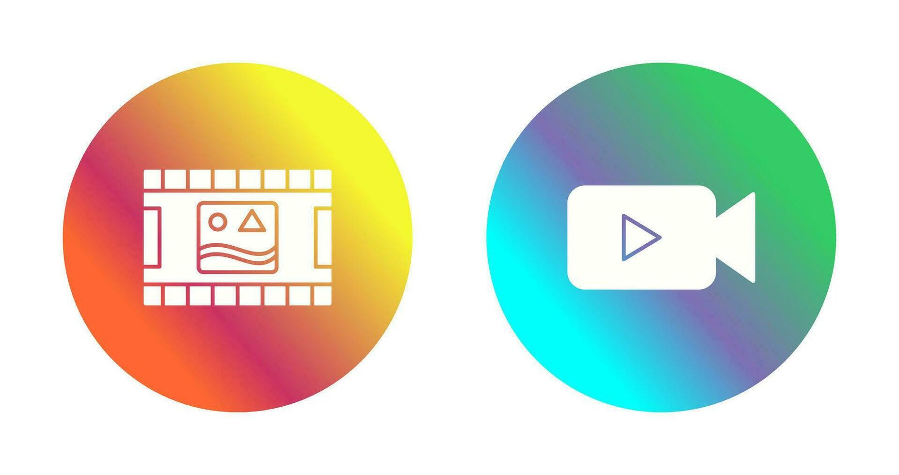 imágenes carrete y vídeo icono vector