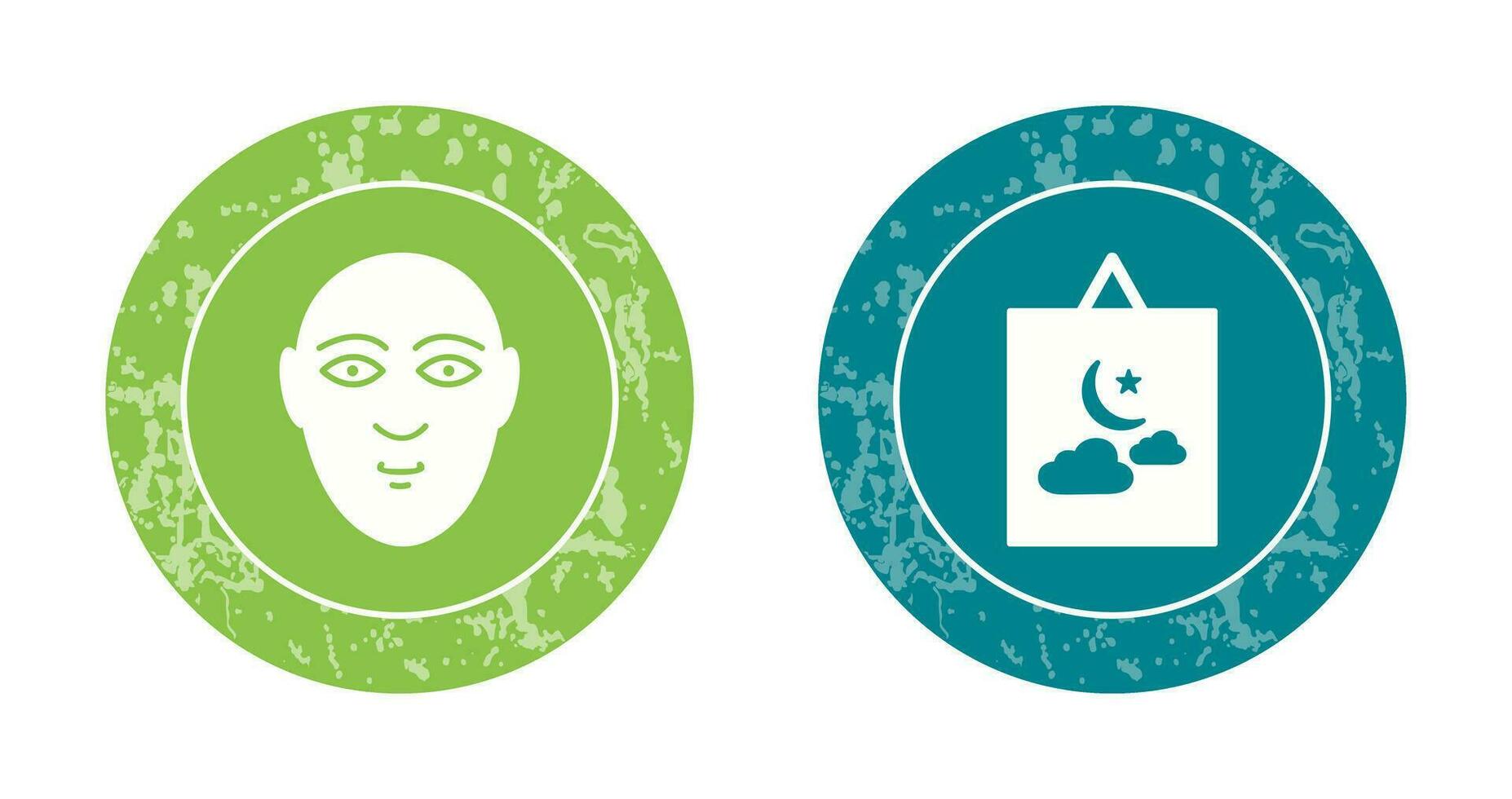 Human face and Hanging Icon vector